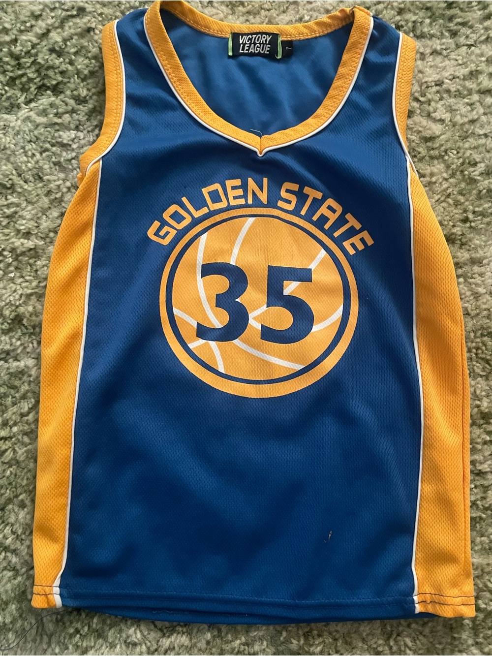NBA Golden State Blue & Gold #35 Kids Basketball Jersey